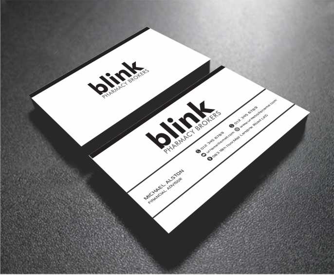 Design de Carte de Visite par AwsomeD pour Blink Pharmacy Brokers  | Design #3961604