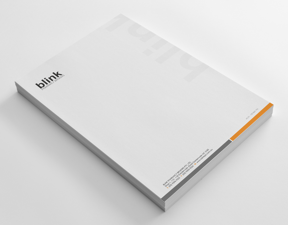 Letterhead Design by logodentity for Blink Pharmacy Brokers  | Design #3970628