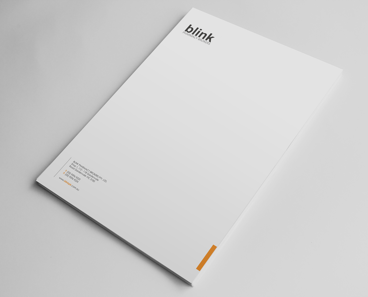 Letterhead Design by logodentity for Blink Pharmacy Brokers  | Design #3970695