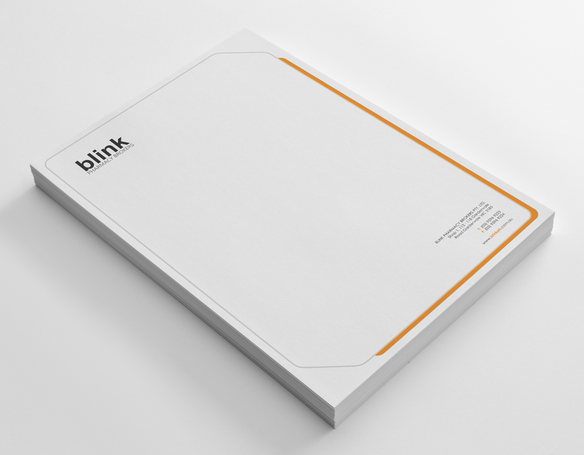 Letterhead Design by logodentity for Blink Pharmacy Brokers  | Design #3970722
