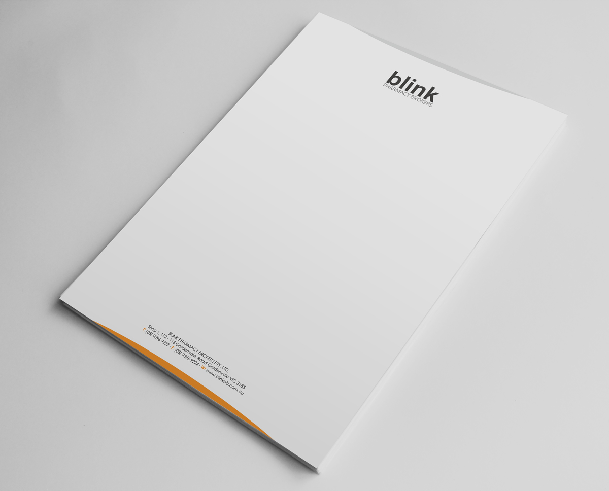 Letterhead Design by logodentity for Blink Pharmacy Brokers  | Design #3970814