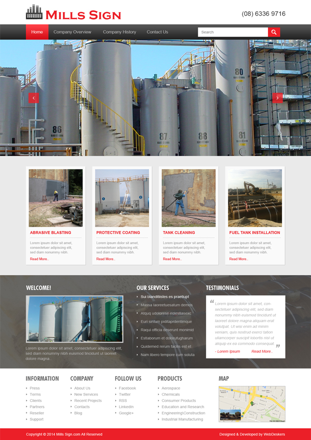 Web Design by TheCodeWire for Mills Sign & Painting Service | Design #3994994