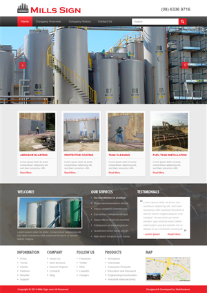 Web Design by web deskers for Mills Sign & Painting Service | Design #3994994