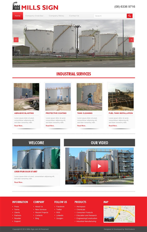 Web Design by TheCodeWire for Mills Sign & Painting Service | Design: #4001966