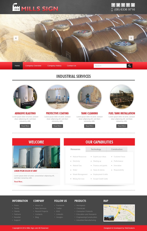 Web Design by TheCodeWire for Mills Sign & Painting Service | Design #4001988