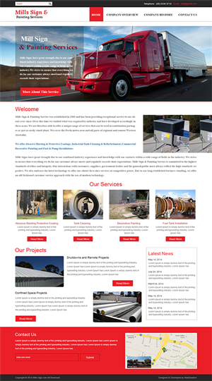Web Design by TheCodeWire for Mills Sign & Painting Service | Design: #4053450