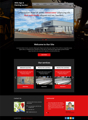 Web Design by Desire Design Solutions for Mills Sign & Painting Service | Design #3989633