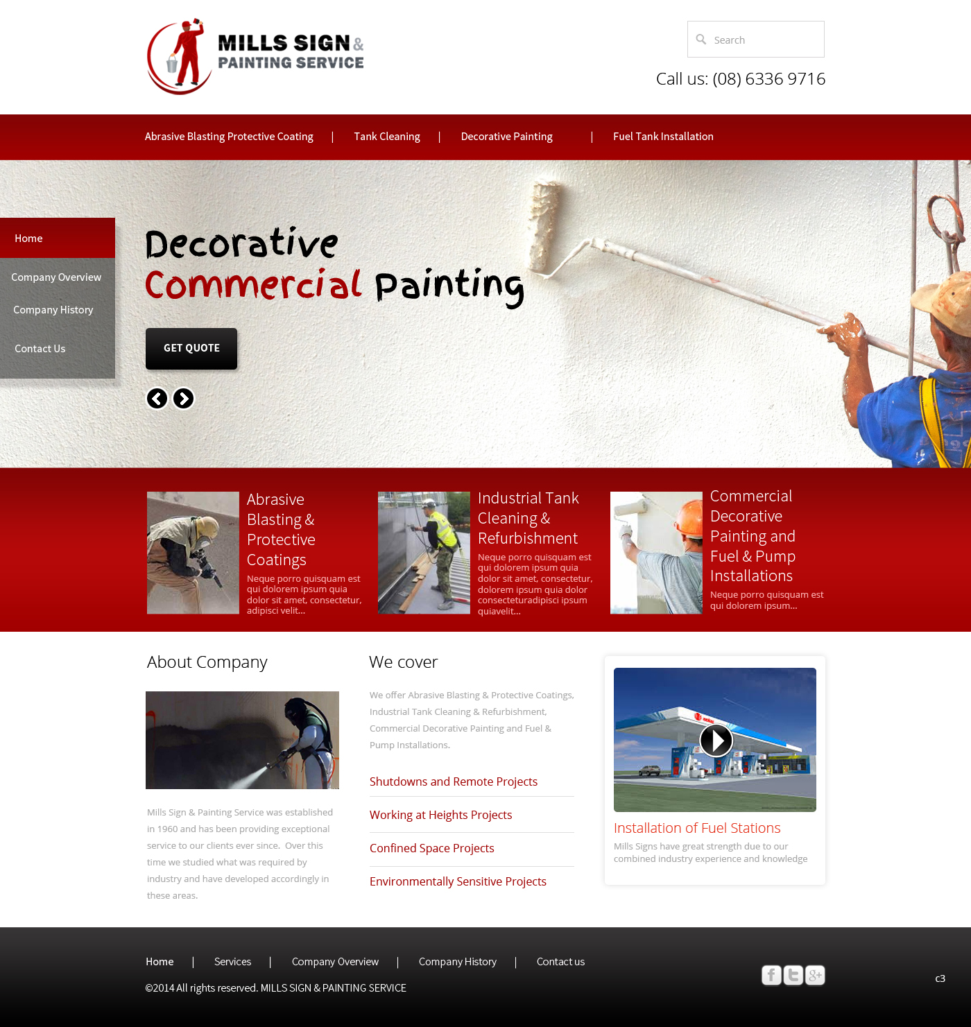Web Design by pb for Mills Sign & Painting Service | Design #3970742
