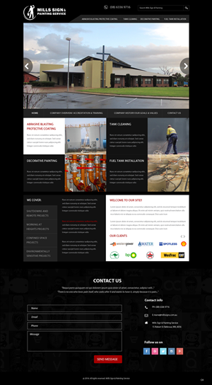 Web Design par pb pour Mills Sign & Painting Service | Design : #3970749