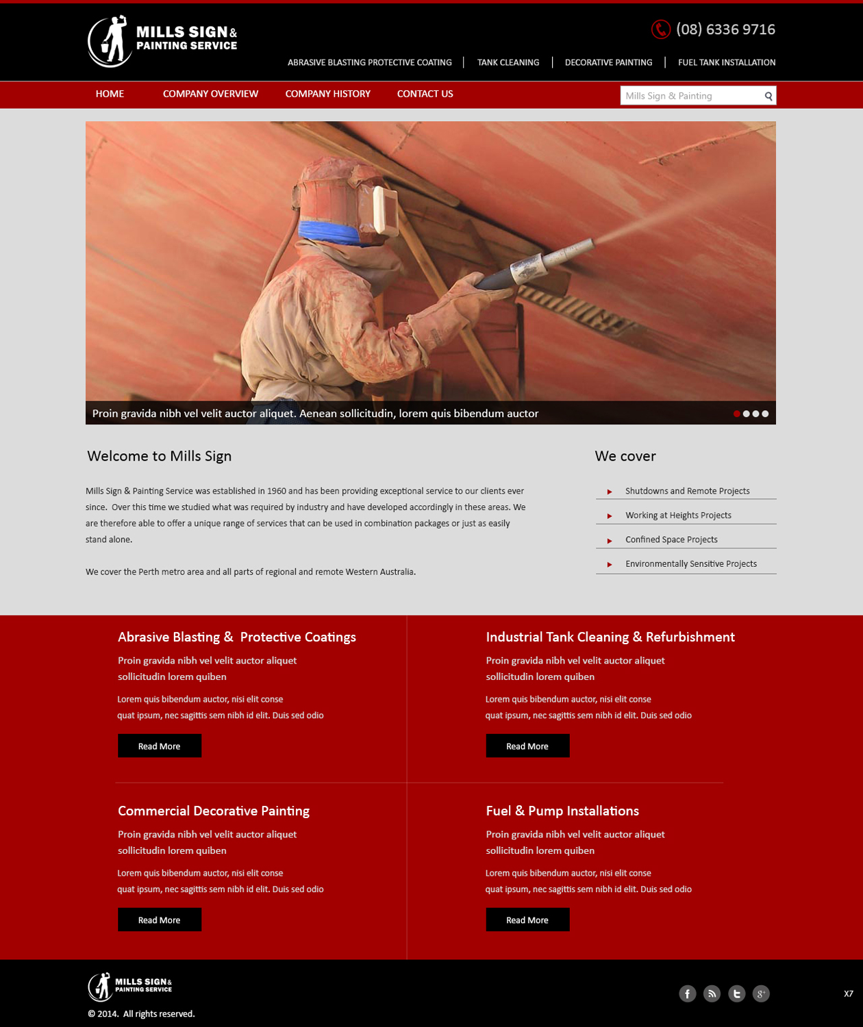 Diseño Web por pb para Mills Sign & Painting Service | Diseño #3970766