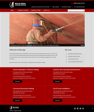 Web Design by pb for Mills Sign & Painting Service | Design: #3970766
