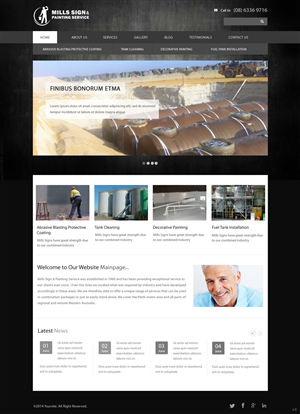 Web Design by pb for Mills Sign & Painting Service | Design: #3970778