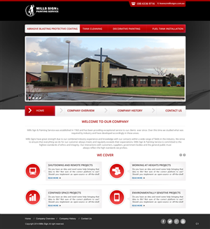 Web Design by pb for Mills Sign & Painting Service | Design: #3972284