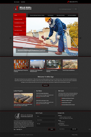Web Design par pb pour Mills Sign & Painting Service | Design : #3972289