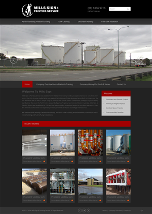 Web Design par pb pour Mills Sign & Painting Service | Design : #3972296