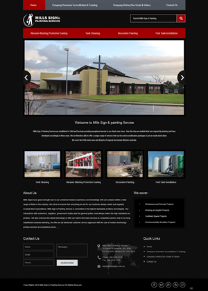 Web Design by pb for Mills Sign & Painting Service | Design #3972305