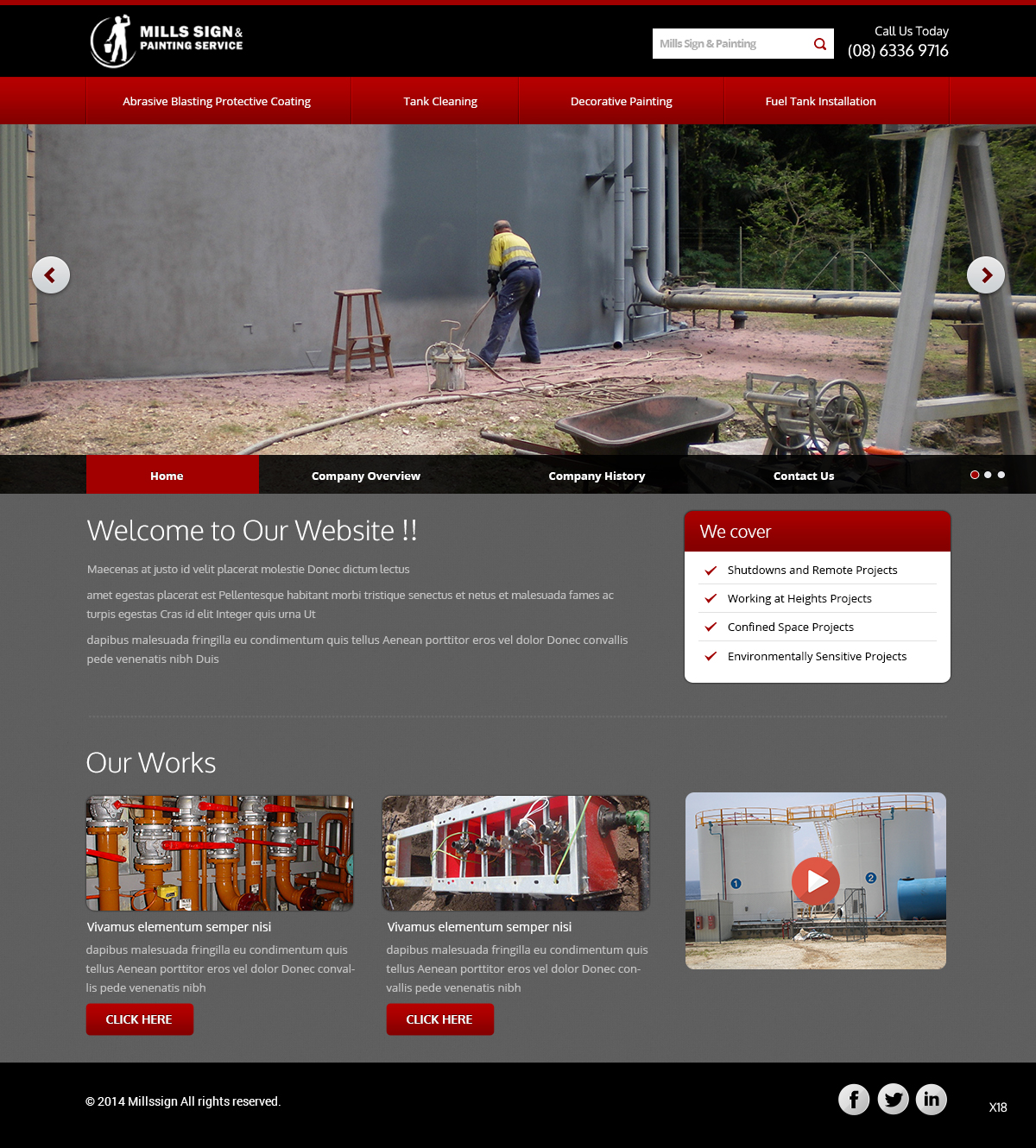 Web Design by pb for Mills Sign & Painting Service | Design #3972312