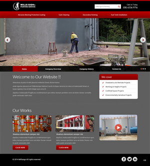 Web Design par pb pour Mills Sign & Painting Service | Design : #3972312