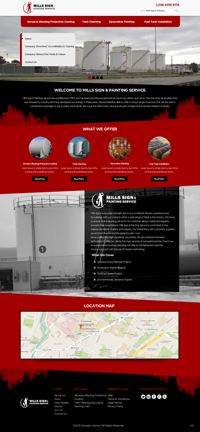 Web Design par pb pour Mills Sign & Painting Service | Design #3977767