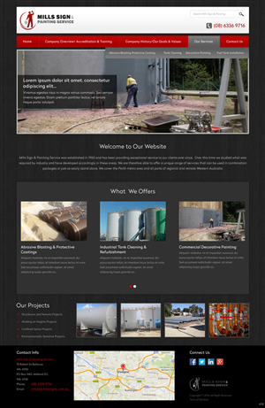 Web Design par pb pour Mills Sign & Painting Service | Design : #3983869