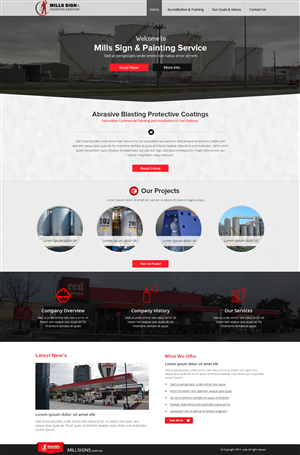 Web Design by OM for Mills Sign & Painting Service | Design: #3995251