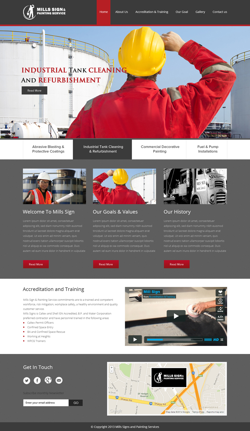 Web Design by OM for Mills Sign & Painting Service | Design #3995257