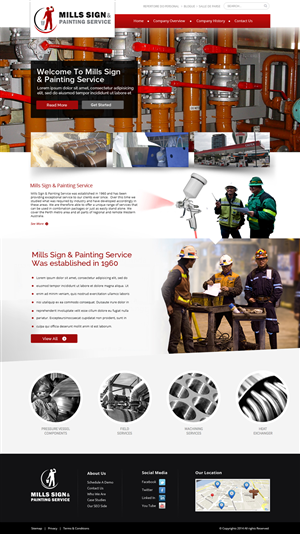 Web Design by OM for Mills Sign & Painting Service | Design: #3995292