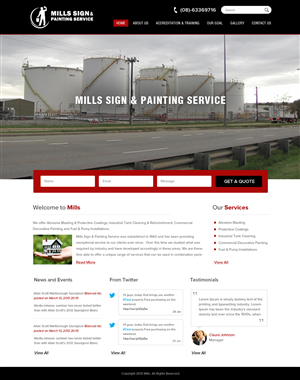 Web Design by OM for Mills Sign & Painting Service | Design: #4002500