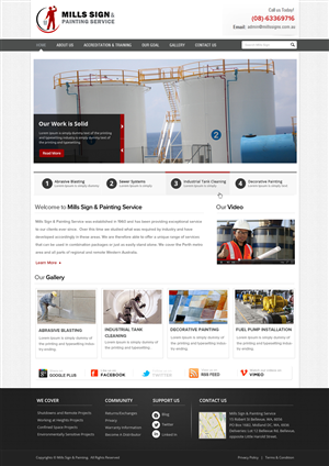 Web Design by OM for Mills Sign & Painting Service | Design: #4002507