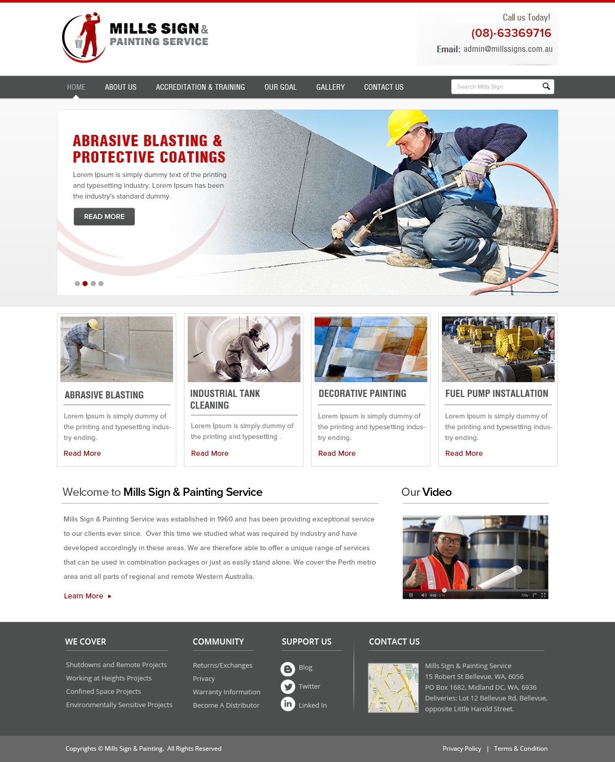 Web Design by OM for Mills Sign & Painting Service | Design #4002521