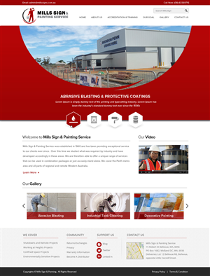 Web Design by OM for Mills Sign & Painting Service | Design: #4002529