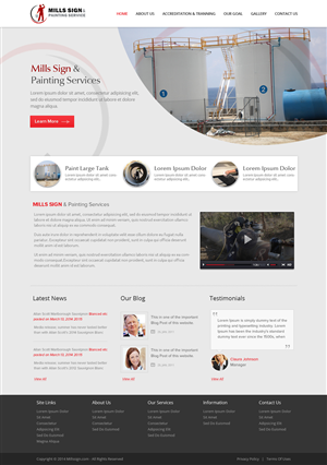 Web Design by OM for Mills Sign & Painting Service | Design: #4011216