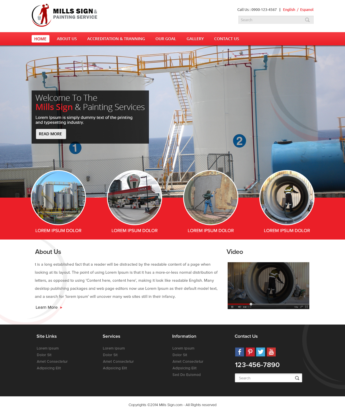 Web Design by OM for Mills Sign & Painting Service | Design #4011221