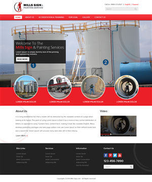 Web Design by OM for Mills Sign & Painting Service | Design: #4011221