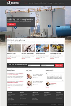 Web Design par OM pour Mills Sign & Painting Service | Design : #4011223