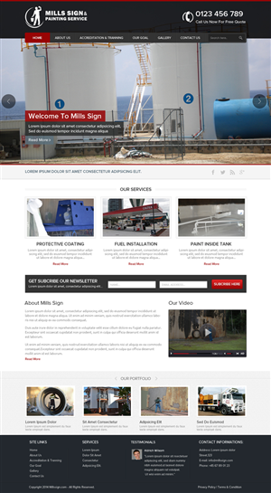 Web Design par OM pour Mills Sign & Painting Service | Design : #4011246