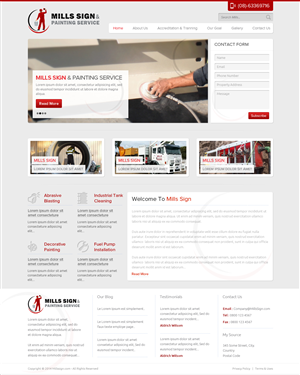 Web Design by OM for Mills Sign & Painting Service | Design: #4011273