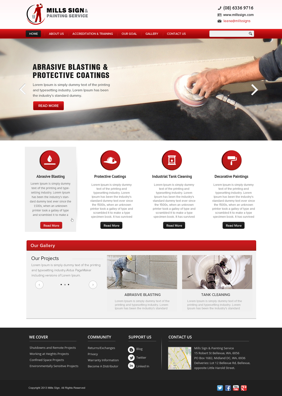 Web Design by OM for Mills Sign & Painting Service | Design #4011275