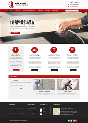 Web Design by OM for Mills Sign & Painting Service | Design: #4011275