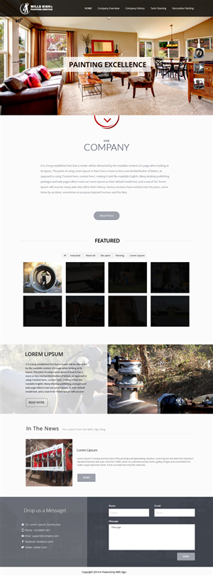 Web Design by OM for Mills Sign & Painting Service | Design: #4016772