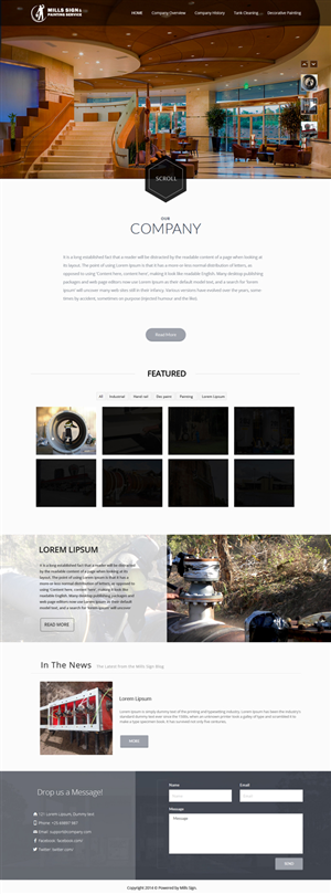 Web Design by OM for Mills Sign & Painting Service | Design: #4016778