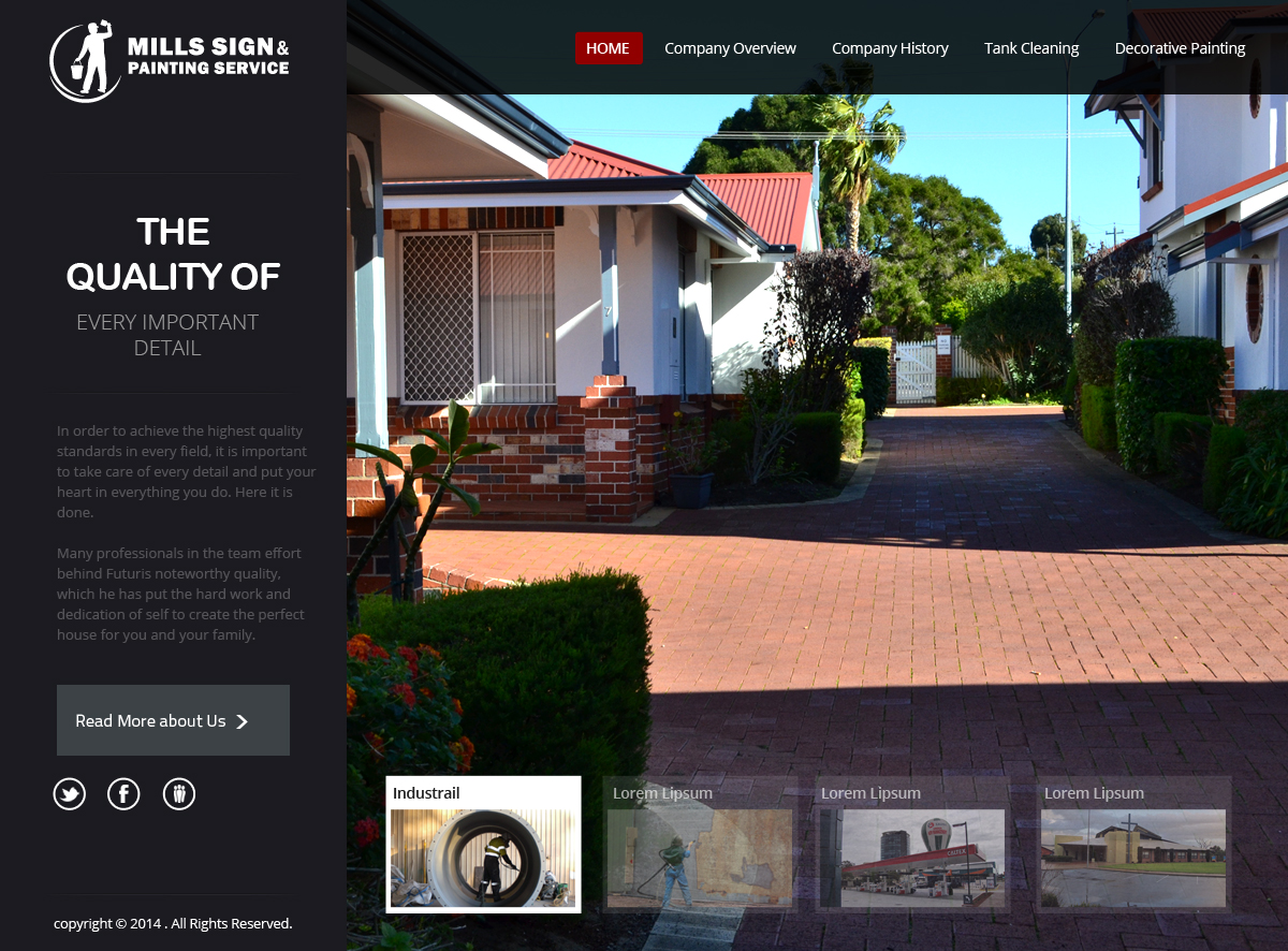 Web Design by OM for Mills Sign & Painting Service | Design #4016783