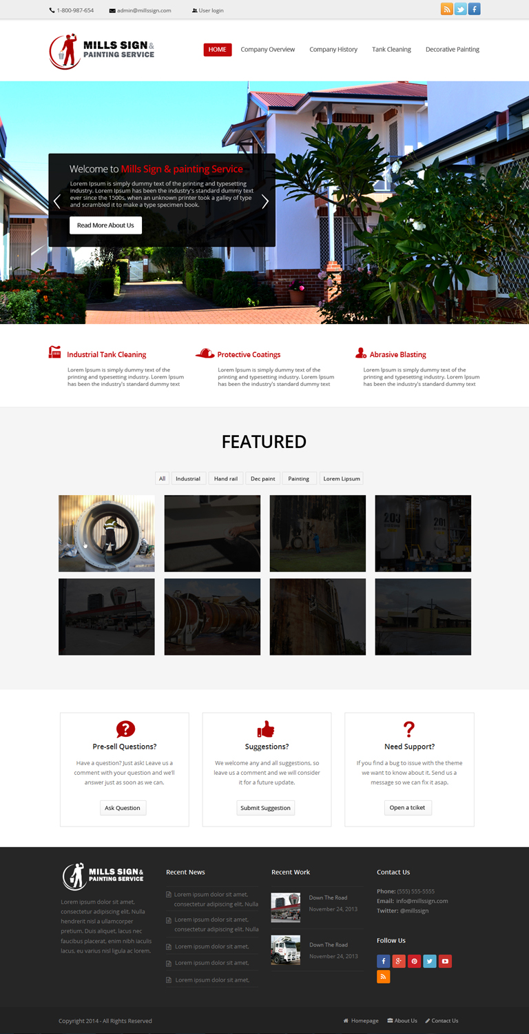 Web Design by OM for Mills Sign & Painting Service | Design #4016784