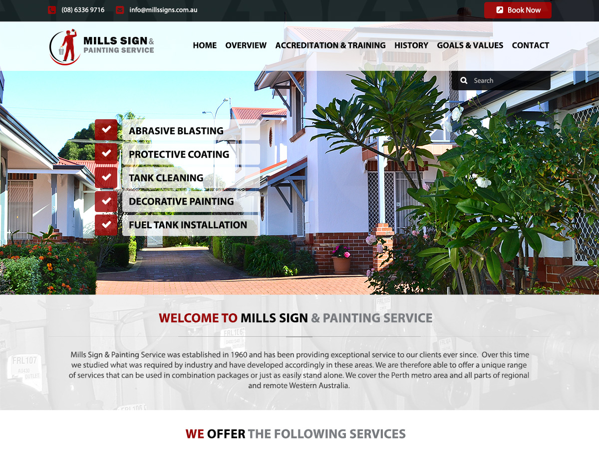 Web Design by AAT Design for Mills Sign & Painting Service | Design #3974205