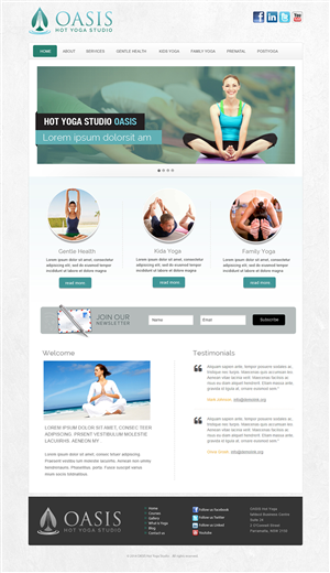 Diseño Wordpress por webxvision para OASIS HOT YOGA STUDIO | Diseño: #4053928
