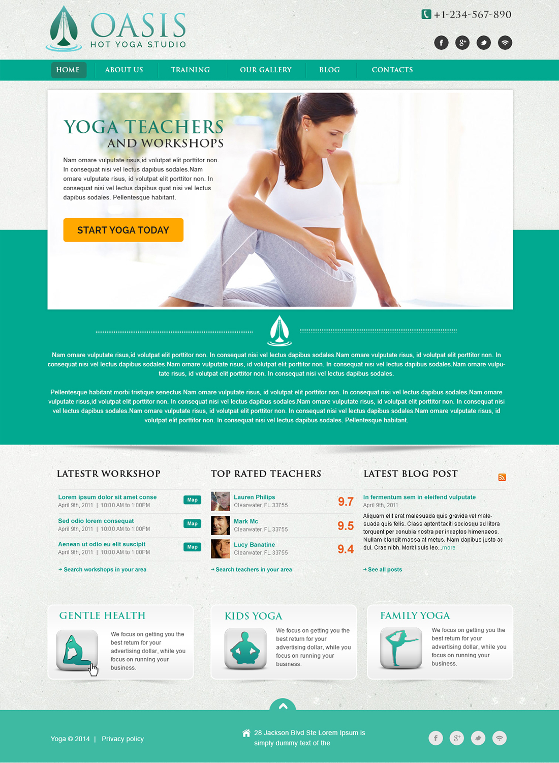 Diseño Wordpress por webxvision para OASIS HOT YOGA STUDIO | Diseño #4065750