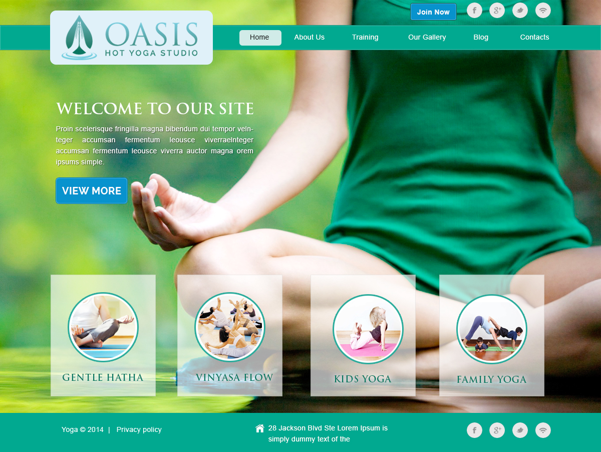 Wordpress Design by webxvision for OASIS HOT YOGA STUDIO | Design #4066097