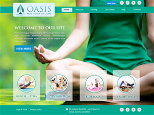 Design Wordpress par webxvision pour OASIS HOT YOGA STUDIO | Design : #4066097