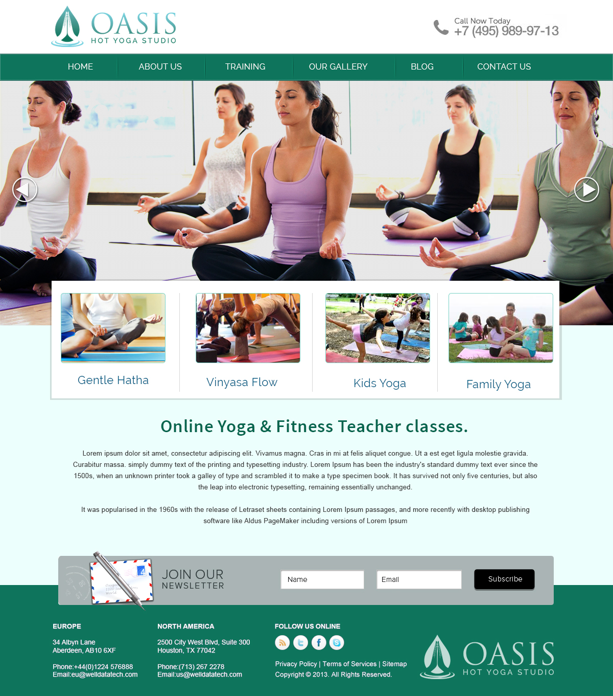 Design Wordpress par webxvision pour OASIS HOT YOGA STUDIO | Design #4075367
