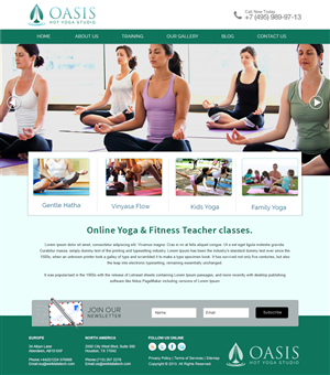 Design Wordpress par webxvision pour OASIS HOT YOGA STUDIO | Design : #4075367